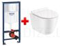 GROHE WC komplekts 5in1 iebūvējamais rāmis + poga Skate Air + KKPOL pods Teja ar SC vāku (balts)