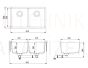 Aquasanita кухонная раковина из каменной массы ARCA 800 Alba 81x48 см