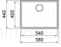 ELLECI akmens masas virtuves izlietne QUADRA 110 UNDERMOUNT Espresso 58x44 cm