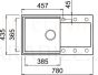 ELLECI кухонная раковина из каменной массы EASY 290 Aluminium 78x43.5 см