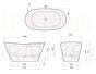 PAA stone mass bathtub AMORE 1600x850x720