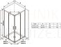 SPECIAL RAVAK shower enclosure set BLIX SLIM BLSRV2-90 bright alu + glass Transparent