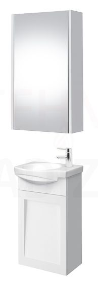 RIVA комплект мебели для ванной 40 White Matte