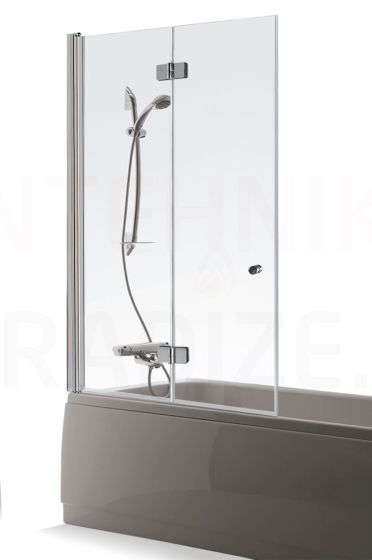 Baltijos Brasta bathtub screen BERTA dark gray or brown 150x80