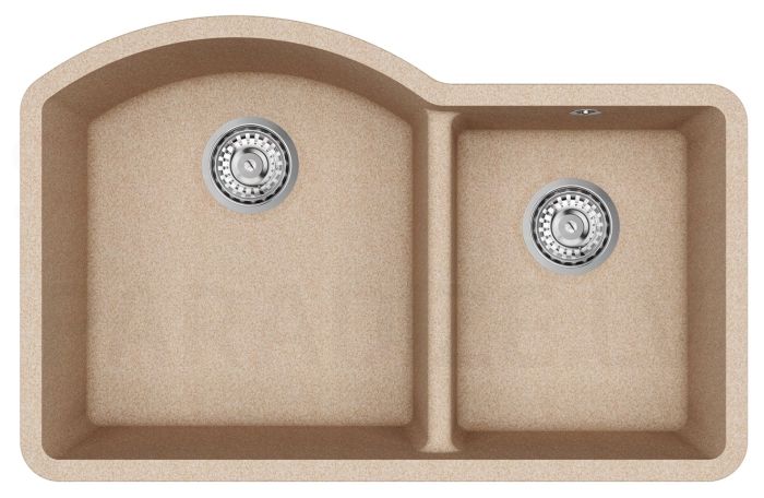 HELIKA akmens masas virtuves izlietne ARCA (AW) 800 Beige 81x52 cm