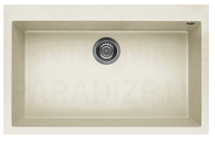 ELLECI akmens masas virtuves izlietne QUADRA 130 Bianco Antico 79x50 cm