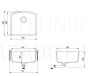 Aquasanita кухонная раковина из каменной массы ARCA 600 Alba 58.5x53.5 см
