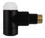 HERZ DE LUXE termostata vārsts TS-90 leņķa 1/2' (melns)