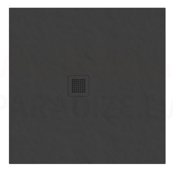 Ravak akmens masas dušas paliktnis Slate Pro 90x90 (melns matēts)