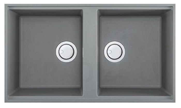 ELLECI akmens masas virtuves izlietne BEST 450 UNDERMOUNT Gaiši pelēks 83.6x48.8 cm