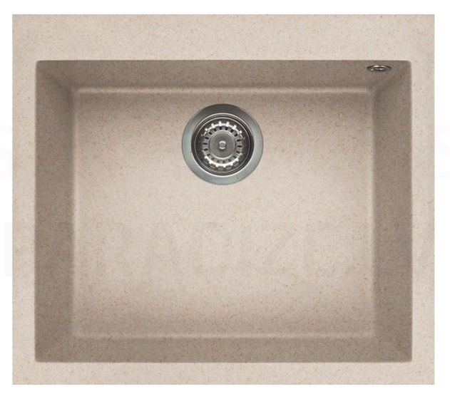 ELLECI stone mass kitchen sink QUADRA 105 Avena 57x50 cm