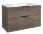 RB GRAND 100 izlietnes skapītis ar izlietni (brūns ozols) 600x1000x460 mm