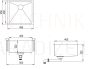 Aquasanita stainless steel kitchen sink ENNA 450 45x45 cm