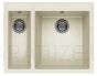 ELLECI stone mass kitchen sink QUADRA 150 Bianco Antico 59x50 cm