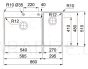 FRANKE кухонная раковина из нержавеющей стали BOX CENTRE 86x51 см