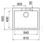 ELLECI кухонная раковина из каменной массы QUADRA 110 Черный 61x50 см