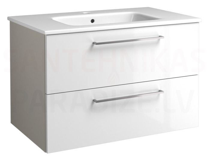 RB JOY  80 izlietnes skapītis ar izlietni (Taupe/spīdīgi balts) 500x800x460 mm