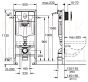 GROHE WC komplekts 5in1 iebūvējamais rāmis + poga Skate Air + KKPOL pods Latona ar SC vāku (melns)