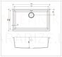 Reginox stone mass kitchen sink Amsterdam 72 Pure White 78x460cm