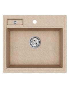 HELIKA akmens masas virtuves izlietne QUADRO (W) 550 Beige 56x50 cm