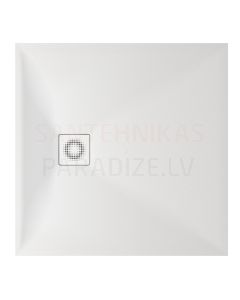 PAA LETTERA KV 90x90 akmens masas dušas paliktnis ar paneli un sifonu