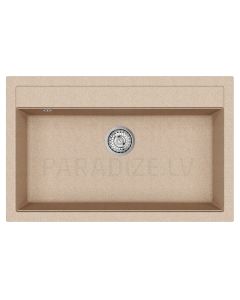 HELIKA akmens masas virtuves izlietne QUADRO (W) 800 Beige 79.5x50.5 cm