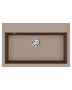 HELIKA akmens masas virtuves izlietne QUADRO (W) 800 Mocha Warm 79.5x50.5 cm