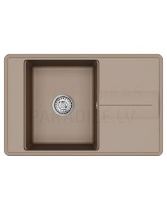 HELIKA akmens masas virtuves izlietne BELLA (AWP) 800 Mocha Warm 78x50 cm
