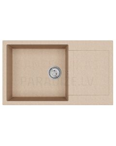 HELIKA akmens masas virtuves izlietne TESA PLUS (AW) 850 Beige 86x50 cm