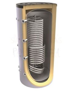 JOULE kombinētā akumulācijas tvertne THERMAL STORE 2.0 BLACK (1 nerūsējošā siltummainis + 1 melns siltummainis) 2000 litri vertikāls (9.0+3.5m2)