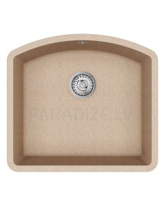 HELIKA akmens masas virtuves izlietne ARCA (W) 500 Beige 58.5x53.5 cm