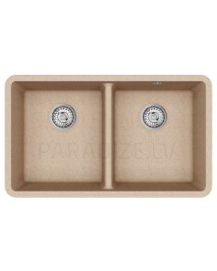 HELIKA akmens masas virtuves izlietne ARCA SQA200 (W) 800 Beige 81x48 cm