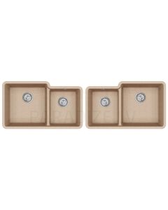 HELIKA akmens masas virtuves izlietne ARCA (AWP) 800 Beige 81x48 cm L/R