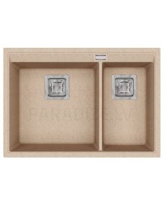 HELIKA akmens masas virtuves izlietne DELICIA (W) 650 Beige 65x45.5 cm