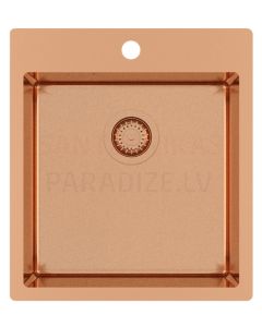 HELIKA nerūdijančio plieno virtuvės kriauklė TERRA X 45x50.5 cm Copper