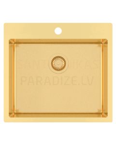 HELIKA nerūdijančio plieno virtuvės kriauklė TERRA N 55x50.5 cm Gold