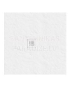 Ravak akmens masas dušas paliktnis Slate Pro 80x80 (balts matēts)