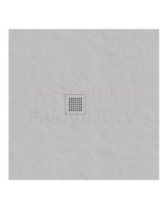 Ravak akmens masas dušas paliktnis Slate Pro 80x80 (Smoke Grey)