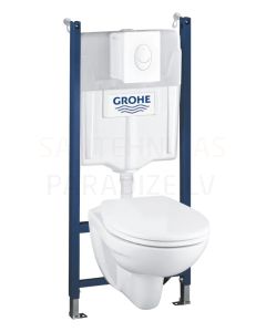 GROHE Solido комплект 4 в 1 встроенный унитаз + кнопка Skate Air + унитаз с крышкой Soft Close