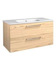RB JOY 100 izlietnes skapītis ar izlietni (gaišs ozols) 500x1000x460 mm