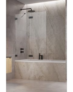 RADAWAY bathtub wall Essenza Pro Brushed GunMetal PND II 150x140 Gun Metal + transparent glass (left)