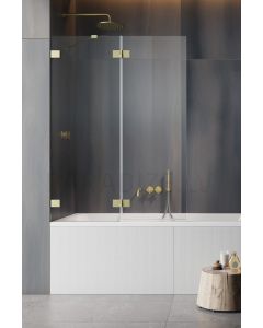 RADAWAY bathtub wall Essenza Pro Brushed Gold PND II 150x100 matte Gold + transparent glass (right)