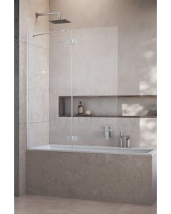 RADAWAY bathtub wall Essenza Brushed Nickel PND II 150x140 brushed nickel + transparent glass (left)