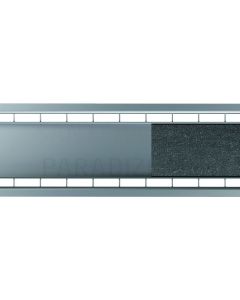 ACO rain channel grill with double gap 1m covered with plate