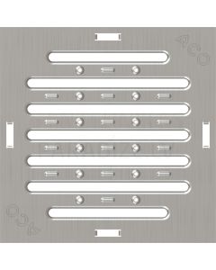 ACO Europoint rain gullie grill ar atverēm  A15 250x250 cinkots tērauds