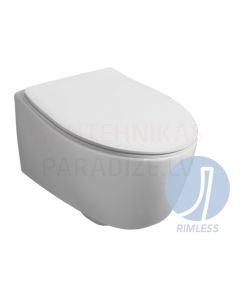 Simas WC wall mounted toilet LFT Spazio Rimless with toilet seat Soft Close