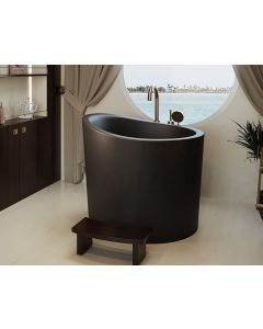 AQUATICA brīvi stāvoša vanna TRUE OFURO Mini 109x109 (melna)