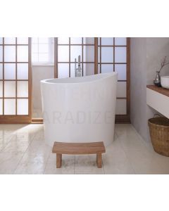 AQUATICA free standing bathtub TRUE OFURO Mini Tranquility Heated 109x109 (220/240V/50/60Hz) (white)