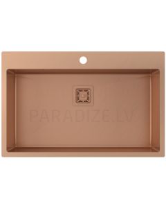 HELIKA nerūdijančio plieno virtuvės kriauklė AIRA AIR100M-C Copper (PVD) finish 790x510x200