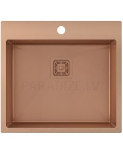 HELIKA nerūdijančio plieno virtuvės kriauklė AIRA AIR100N-C Copper (PVD) finish 550x510x200